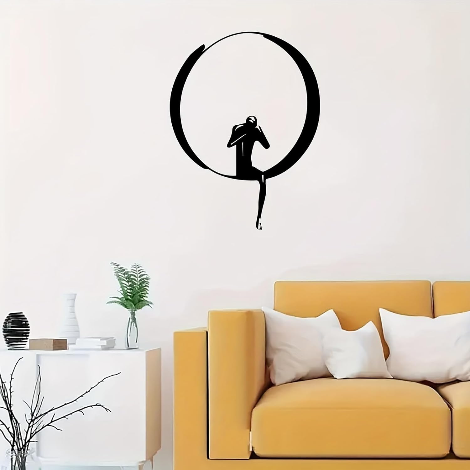 Vintage Iron Wall Art Statue, Circular Frame Design, Mural for Living Room, Wedding, Bar & Lounge - Artistic Indoor Decor with Sturdy Construction, Home & Wedding Decoration(16in/40cm)