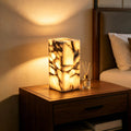 Marble Lamp Nature Marble Table Lamp Rechargeable Tap Light Cordless Night Light Touch Bedside Table Lamps for Bedroom Small Ambient Lamps for Home Decor Living Room Desk Decor (Calacatta Purple)