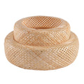 Bamboo Lamp Shade, 2-Pack Hand-Woven Bamboo Rattan Hanging Light Shade,D 9.05" Rattan Table Lamp Shade for Floor Lamp, Wall Sconces Light Cover Table Light,Pendant light