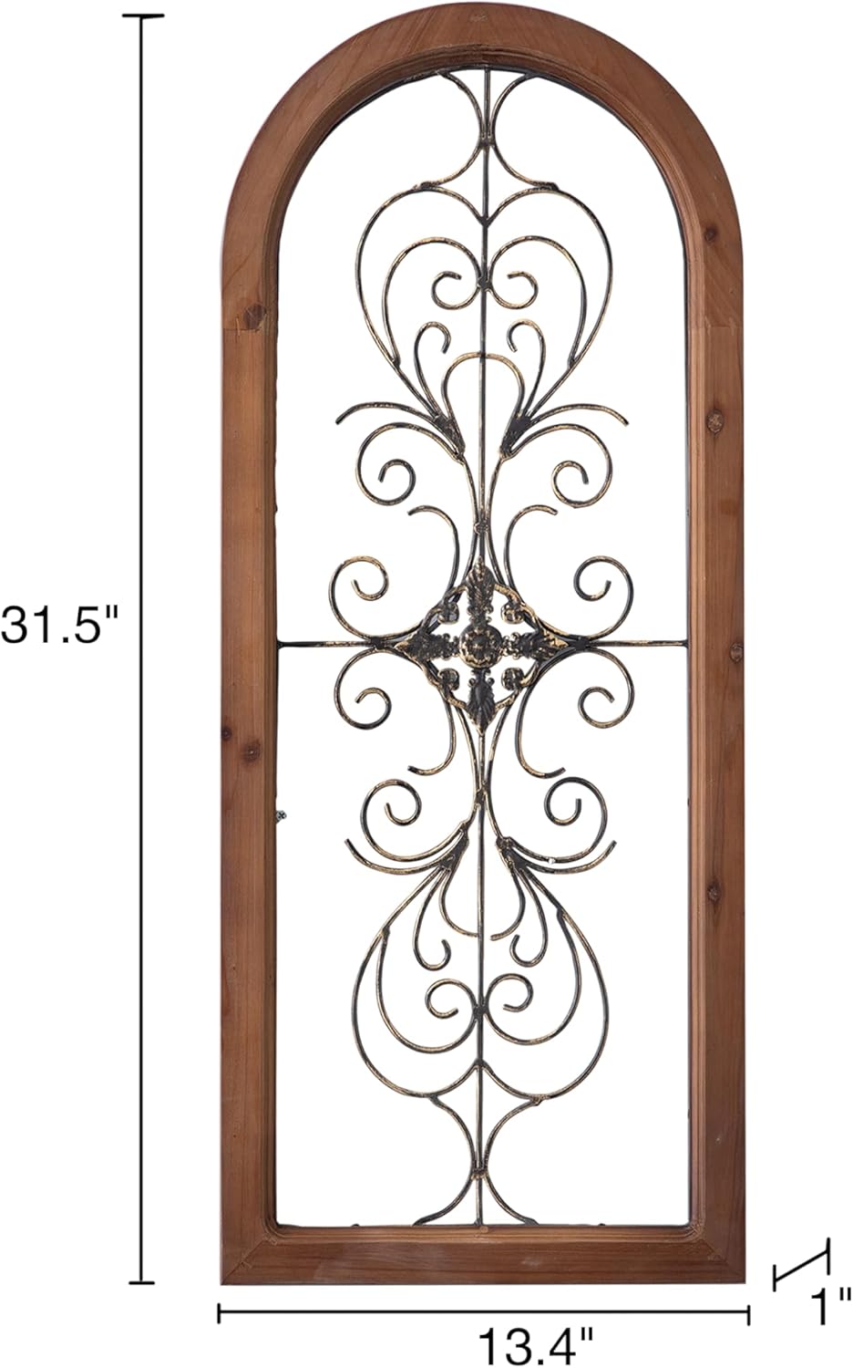 Sintosin Vintage Metal Wall Art for Living Room 13 X 32 Inches, Handmade Distressed Wooden Wall Panels with Carved Wrought Iron above Bed Decor, Farmhouse Wall Decor for Kitchen Entryway