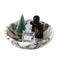 Marble Bowl,Travertine Decorative Modern Key Bowl for Entryway Table, Pedestal Bowl for Dining Table Center,Living Room, Kitchen Decor Modern Home Decor Marble Bowls (7.8 Inch)