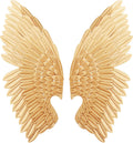 Angel Wings Metal Wall Art, Distressed Gold Metal Angel Wings Wall Sculpture, Modern Home Decoration, Metal Wall Decor Signs, Housewarming Gift