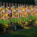 Solar Lights Outdoor Garden Decor,4 Pack with 24 Sunflower Lights,Solar Flowers Lights Waterproof,Birthday Gifts for Mom Women Grandma,Outside Decorative Stakes Light for Landscape Yard Patio Lawn