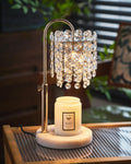 Candle Warmer Lamp with Timer Dimmer Adjustable Height Candle Warmer with Marble Base for Jar Candles,Candle Lamp with 3 Bulbs for New Home Decor, Women Mom Christmas Birthday Gifts, French Gold